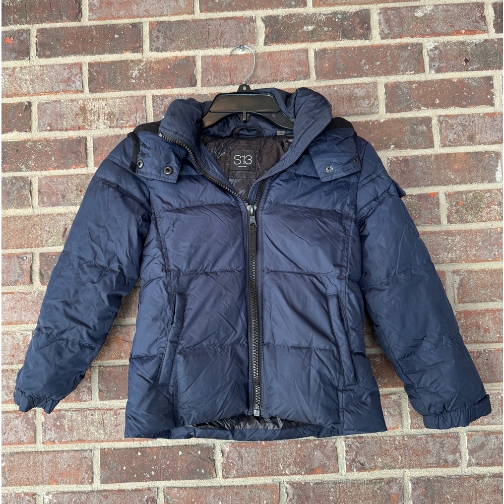S13 New York Girls Down Winter Jacket with Detachable Hood  Size 8
